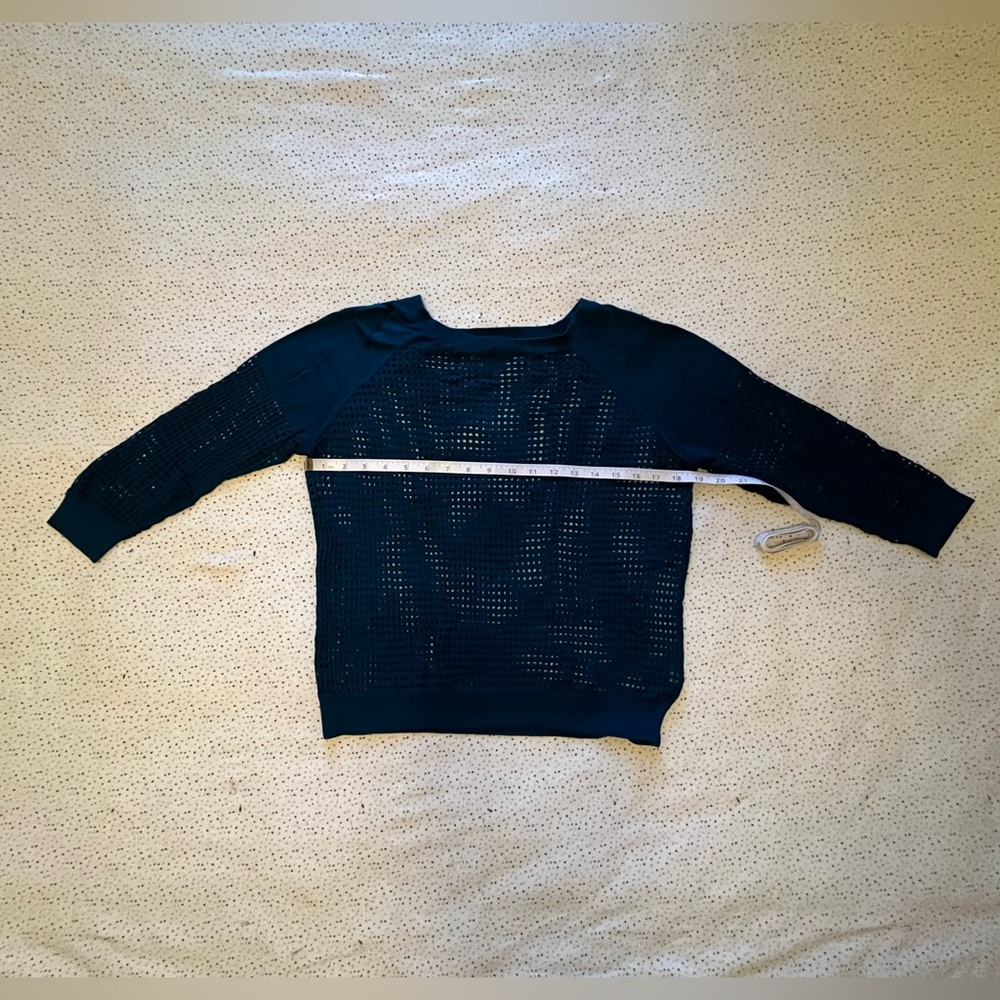 EUC Express Teal Mesh Sweater - Picture 2 of 6